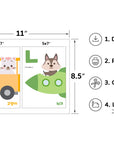 Printable Korean Hangul Toy Ride Flashcards