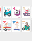 Printable Korean Hangul Toy Ride Flashcards