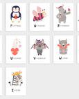 Printable Fun Pattern ABC Animal Alphabet Flashcards