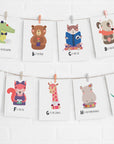 Printable Fun Pattern ABC Animal Alphabet Flashcards