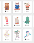 Printable Fun Pattern ABC Animal Alphabet Flashcards