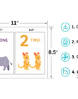 Printable Animal Number Flashcards