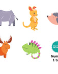 Printable Animal Number Flashcards