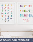 Printable Animal Alphabet Number Posters Bundle