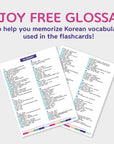 Printable Korean Slang Flashcards