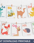 Printable Animal Alphabet ABC Flashcards