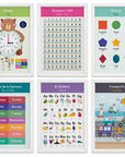 Printable SET of 18 Educational Spanish Bilingual Posters