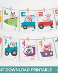 Printable Korean Hangul Toy Ride Flashcards