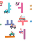 Printable Toy Animal Korean Hangul Posters-Toy Ride
