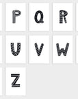 Printable Fun Pattern ABC Animal Alphabet Flashcards