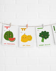 Printable Korean Fruit+Vegetable (과일, 야채) Flashcards Bundle