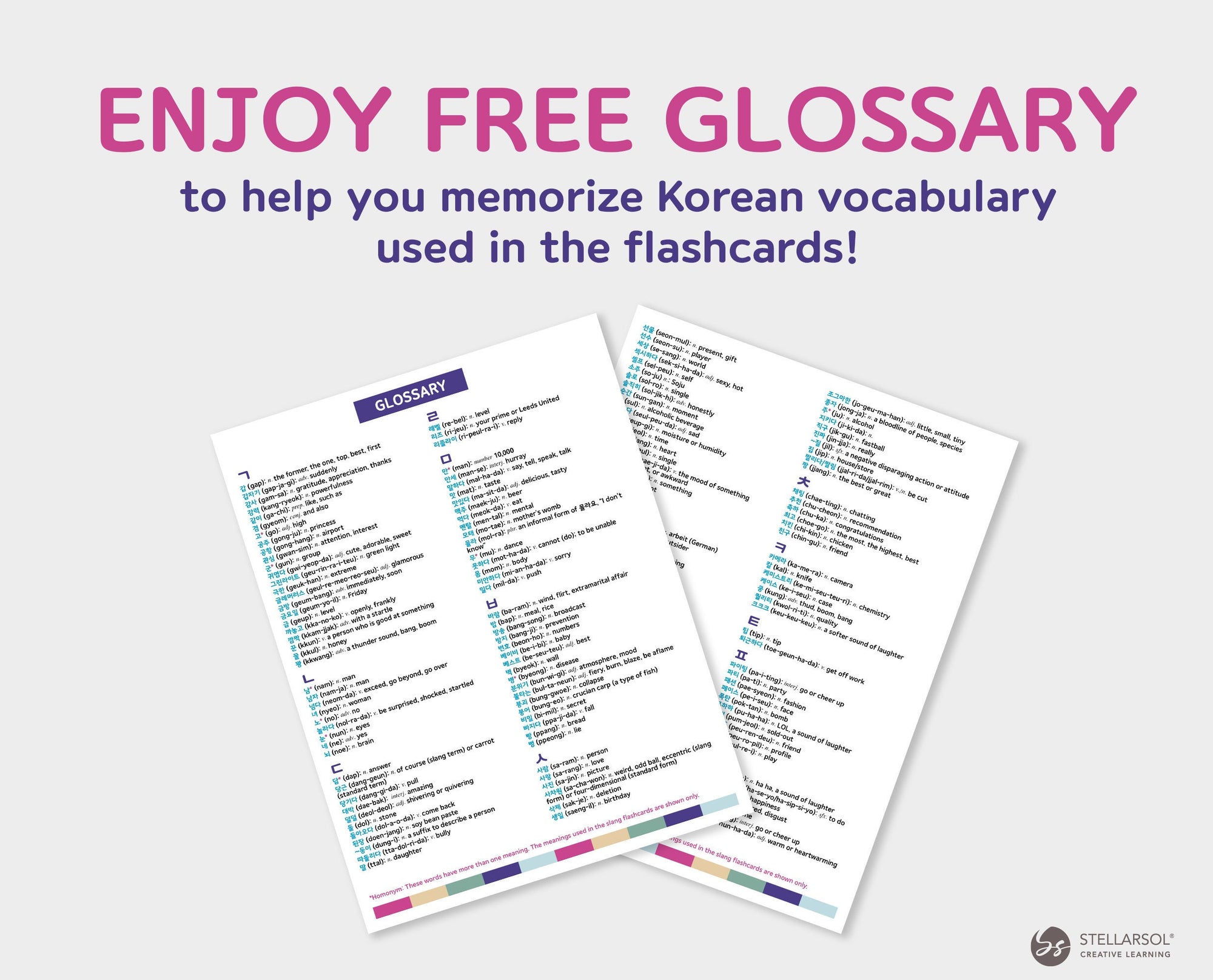 Printable Korean Slang Flashcards