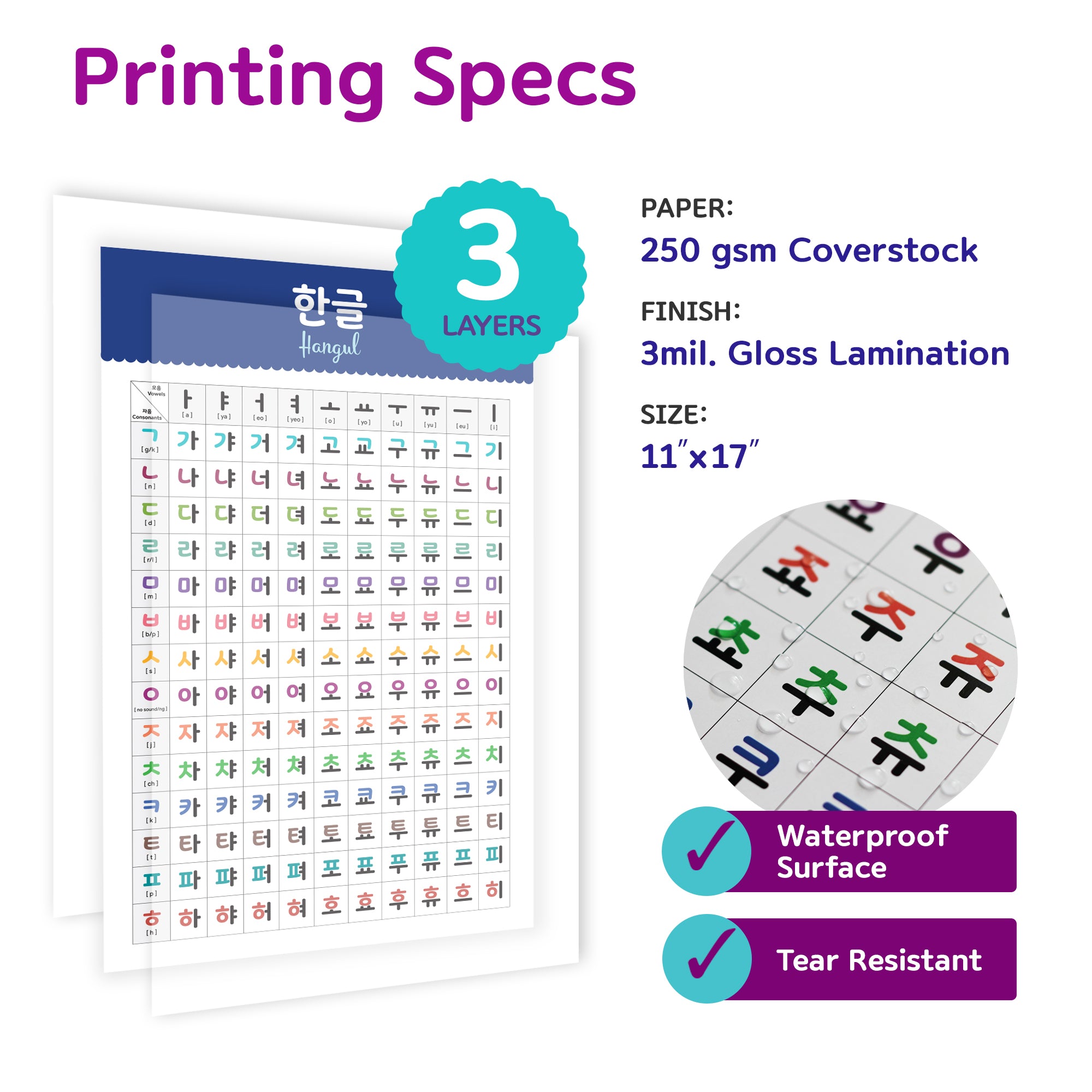 Korean Educational Posters (Set of 17 Posters)