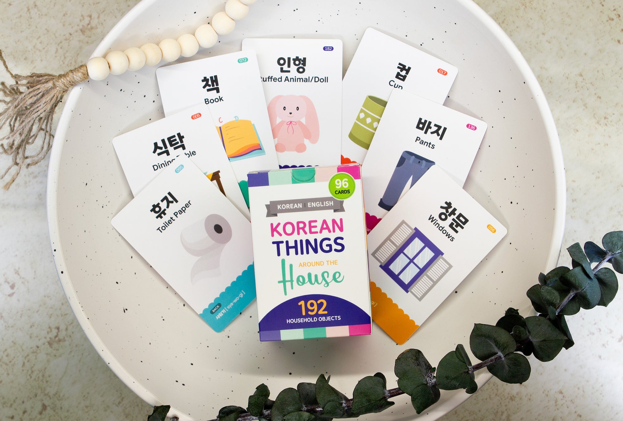 2-Pack Beginner Flashcards Gift Set - Hangul+Things Voc with MP3 Audio