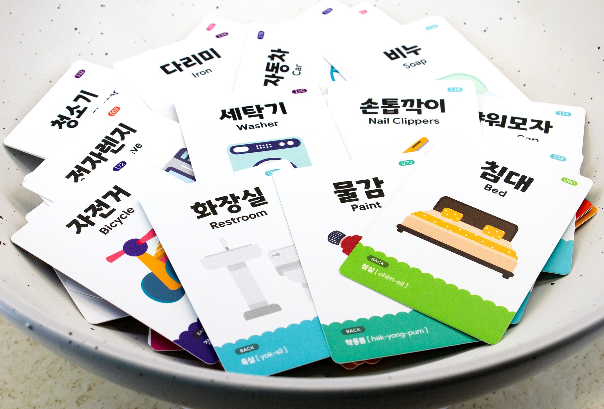 2-Pack Beginner Flashcards Gift Set - Hangul+Things Voc with MP3 Audio