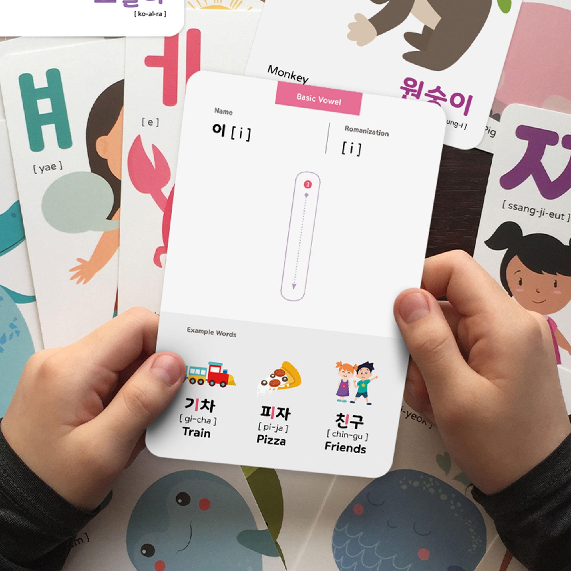 40 Korean Dry Erase Flashcards – Gift Box