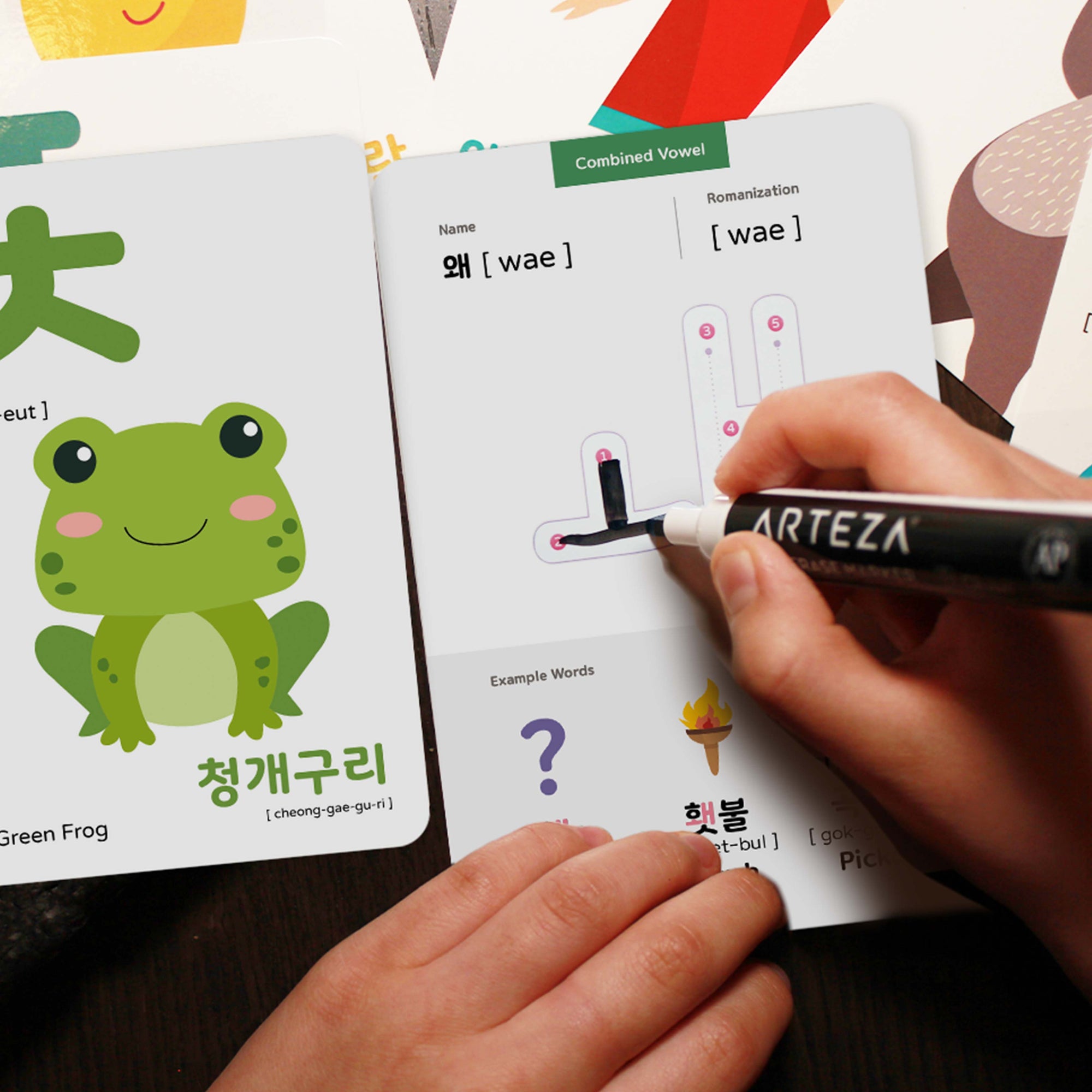 40 Korean Dry Erase Flashcards – Gift Box