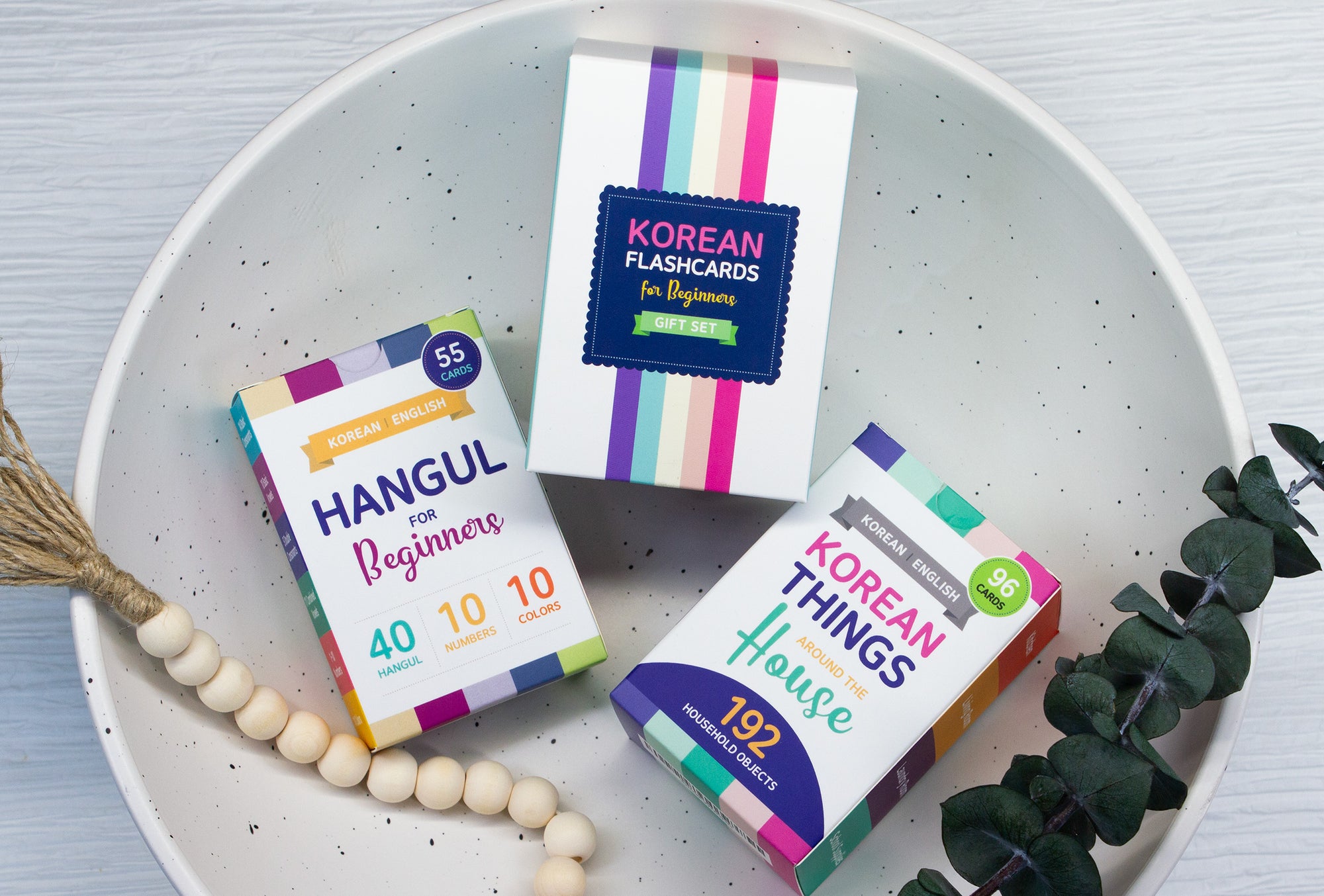 2-Pack Beginner Flashcards Gift Set - Hangul+Things Voc with MP3 Audio