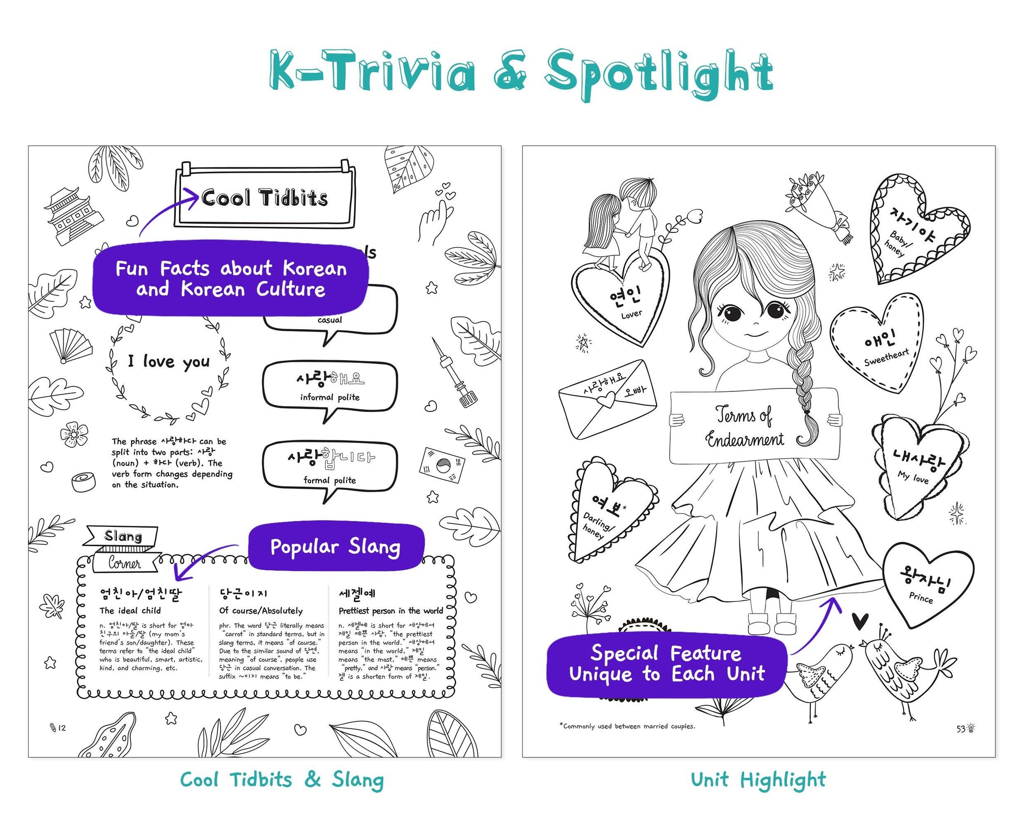 Printable K-Talk Fun Practical Korean Workbook for K-Fans