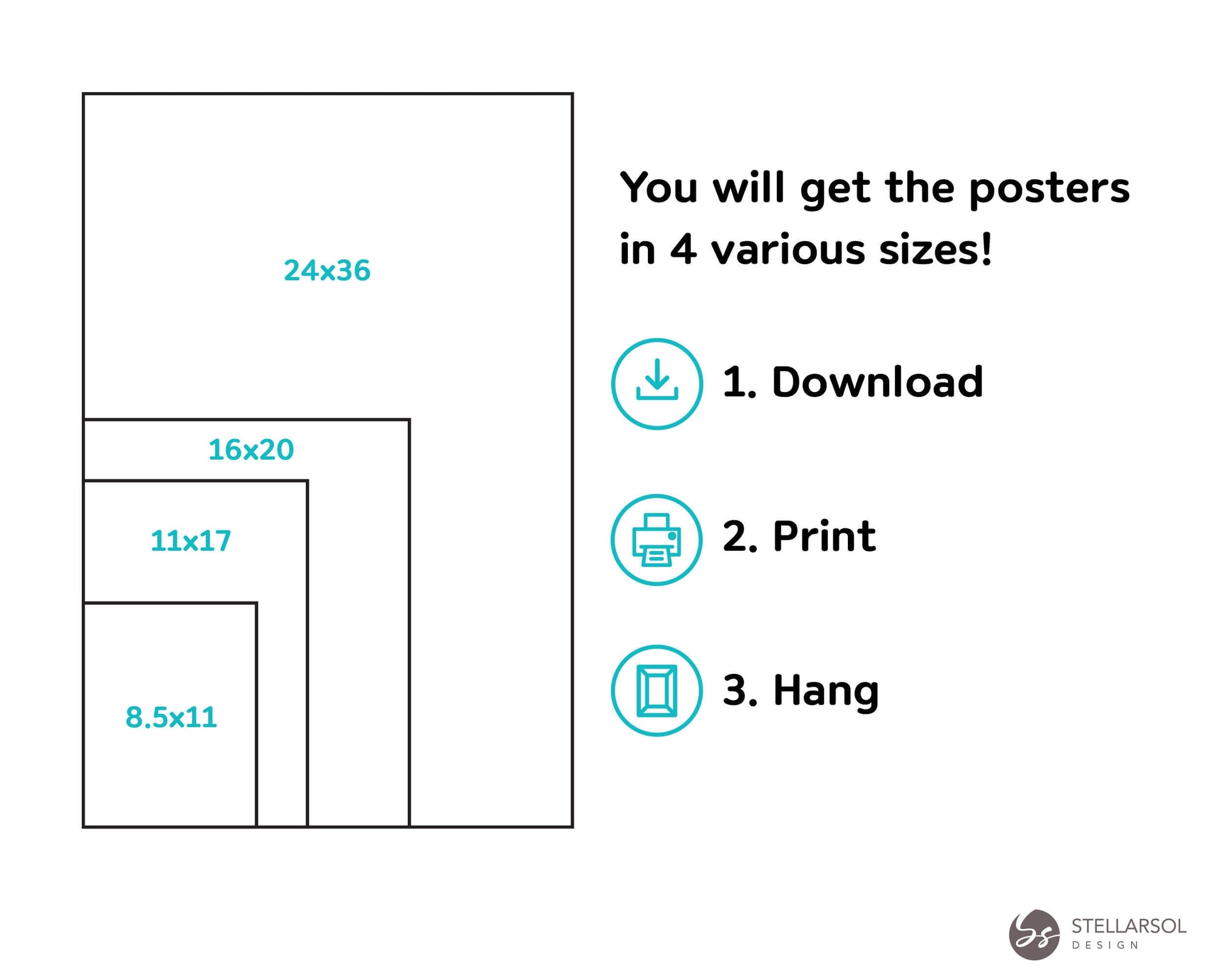 Printable Animal Korean Hangul 한글 자음 모음 Posters