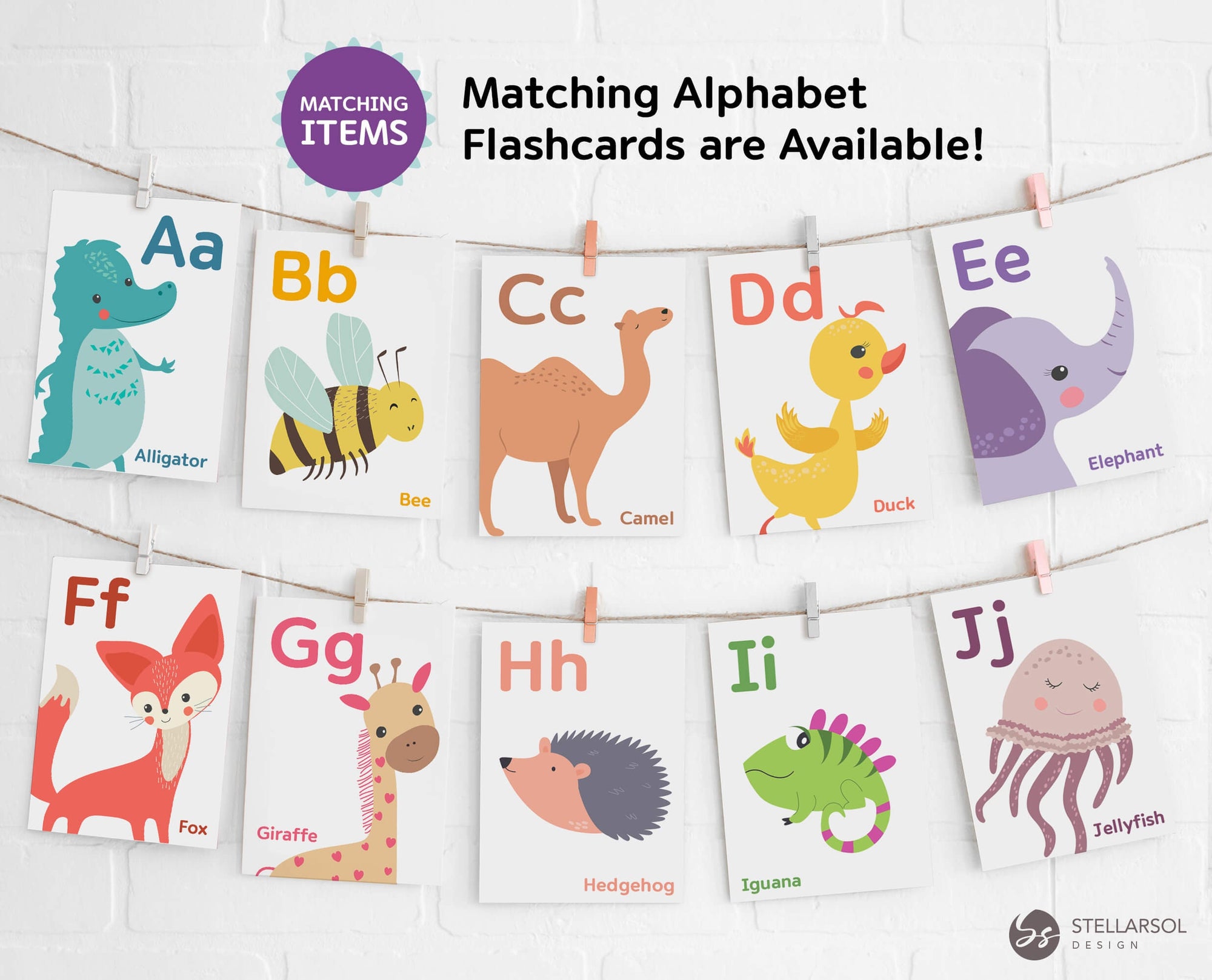 Printable Animal Alphabet Number Posters Bundle